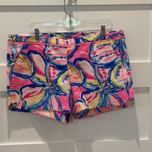 Lilly Pulitzer Pink and Blue Floral Shorts